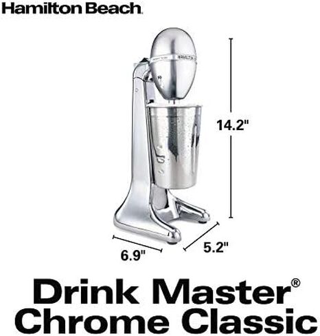 Hamilton Beach 730C DrinkMaster Classic Drink Mixer, 28 oz Mixing Cup, Chrome in Saudi Arabia