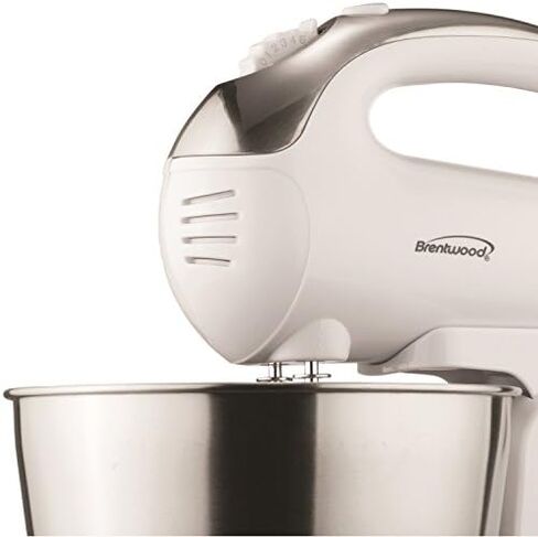 Brentwood Stand Mixer, 5-Speed + Turbo, White in Saudi Arabia