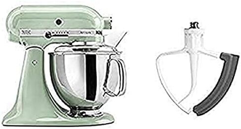 KitchenAid KSM150PSPT Artisan Series 5-Qt. Stand Mixer with Pouring Shield - Pistachio and KitchenAid KFE5T Flex Edge Beater for Tilt-Head Stand Mixers Bundle in Saudi Arabia