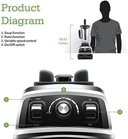 COSORI Blender 1500W for Shakes Professional Heavy Duty Smoothie Maker With Variable Speeds, with 800W Auto-Blend Base for Ice Fruits & Nutrients Extraction, 2 x 24oz cups, 1 x 12oz cup in Saudi Arabia