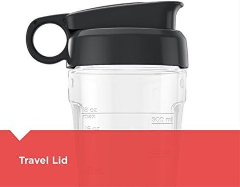 BLACK+DECKER PowerCrush Personal Blender Jar with Travel Lid, Clear, PBJ1650 in Saudi Arabia