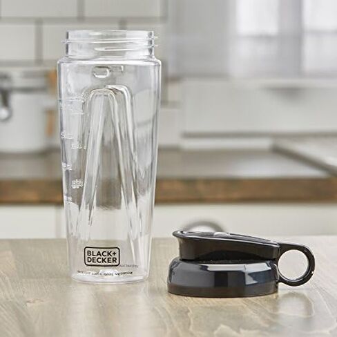 BLACK+DECKER PowerCrush Personal Blender Jar with Travel Lid, Clear, PBJ1650 in Saudi Arabia
