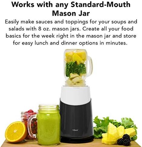 Tribest PB-430GY-A Personal Blender II, Mason Jar Ready Personal Blender with Mason Jar Mug, Gray in Saudi Arabia
