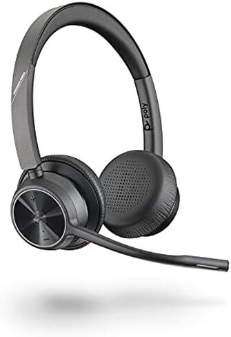 Poly - سماعة Voyager 4310 UC اللاسلكية (Plantronics) - سماعة أذن واحدة مع ميكروفون - تتصل بجهاز الكمبيوتر/Mac عبر محول بلوتوث USB-A، الهاتف الخلوي عبر البلوتوث - تعمل مع الفرق (معتمدة)، تكبير والمزيد in Kuwait