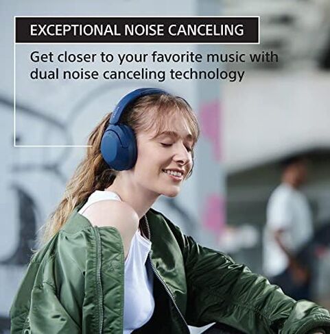 Sony WH-XB910N EXTRA BASS Noise Cancelling Headphones, Wireless Bluetooth Over the Ear Headset with Microphone and Alexa Voice Control, Black in Kuwait