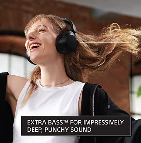 Sony WH-XB910N EXTRA BASS Noise Cancelling Headphones, Wireless Bluetooth Over the Ear Headset with Microphone and Alexa Voice Control, Black in Kuwait