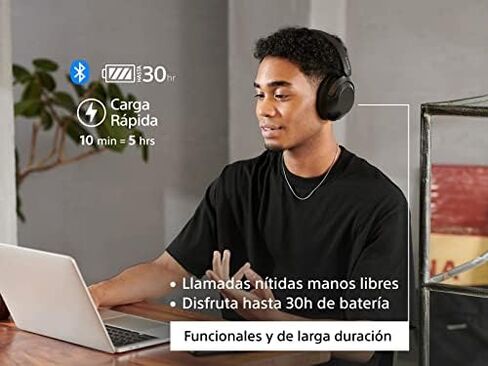 Sony WH-XB910N EXTRA BASS Noise Cancelling Headphones, Wireless Bluetooth Over the Ear Headset with Microphone and Alexa Voice Control, Black in Kuwait