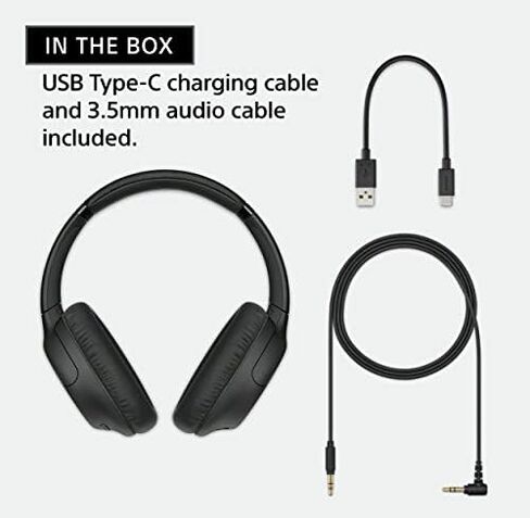 Sony Noise Cancelling Headphones WHCH710N: Wireless Bluetooth Over The Ear Headset with Mic for Phone-Call and Alexa Voice Control, Black in Saudi Arabia