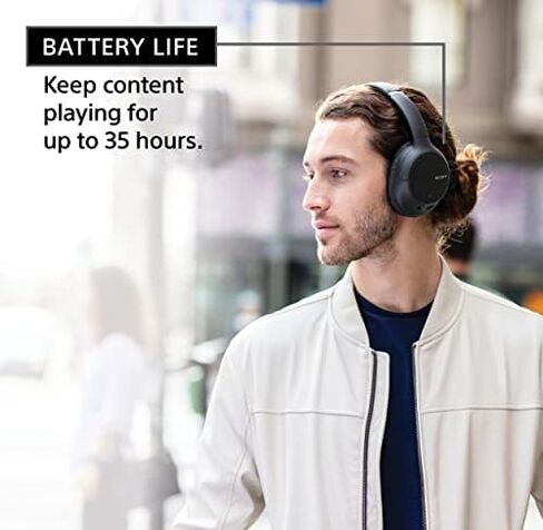 Sony Noise Cancelling Headphones WHCH710N: Wireless Bluetooth Over The Ear Headset with Mic for Phone-Call and Alexa Voice Control, Black in Saudi Arabia