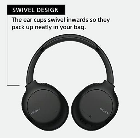 Sony Noise Cancelling Headphones WHCH710N: Wireless Bluetooth Over The Ear Headset with Mic for Phone-Call and Alexa Voice Control, Black in Saudi Arabia
