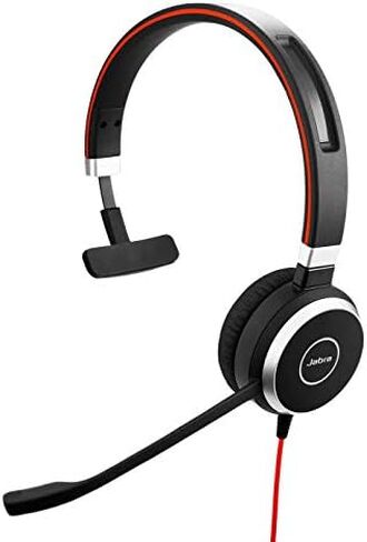 Jabra Evolve 40 UC Professional Wired Headset, Mono – Telephone Headset for Greater Productivity, Superior Sound for Calls and Music, 3.5mm Jack/USB Connection, All-Day Comfort Design, UC Optimized in Kuwait