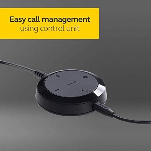Jabra Evolve 40 UC Professional Wired Headset, Mono – Telephone Headset for Greater Productivity, Superior Sound for Calls and Music, 3.5mm Jack/USB Connection, All-Day Comfort Design, UC Optimized in Kuwait