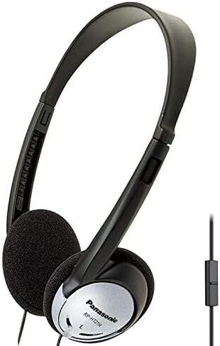 Panasonic Headphones, Lightweight Over the Ear Wired Headphones with Clear Sound and XBS for Extra Bass, Long Cord, 3.5mm Jack for Phones and Laptops – RP-HT161-K (Black) in Saudi Arabia