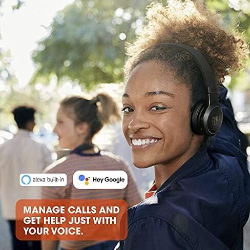 JBL Live 460NC Wireless On-Ear Noise Cancelling Headphones with Long Battery Life and Voice Assistant Control - Black, Medium and JBL Go 3 Portable Speaker with Bluetooth in Saudi Arabia