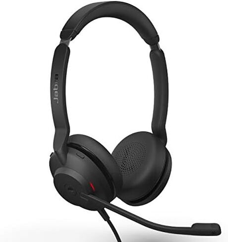 Jabra Evolve2 30 MS Wired Headset, USB-C, Mono, Black – Lightweight, Portable Telephone Headset with 2 Built-in Microphones – Work Headset with Superior Audio and Reliable Comfort in Kuwait