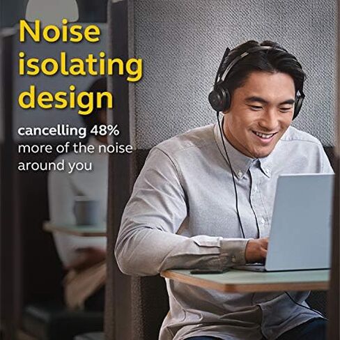 Jabra Evolve2 30 MS Wired Headset, USB-C, Mono, Black – Lightweight, Portable Telephone Headset with 2 Built-in Microphones – Work Headset with Superior Audio and Reliable Comfort in Kuwait