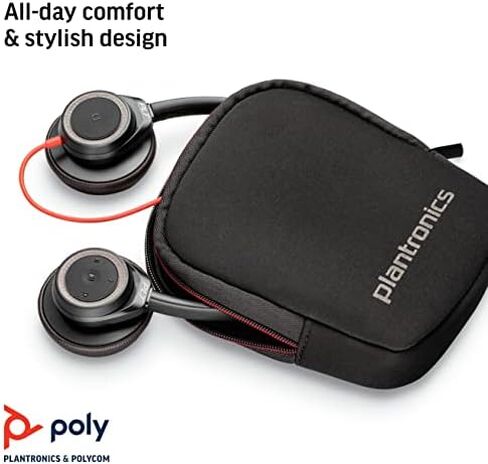 Poly - Blackwire 7225 Wired USB-A Headset (Plantronics) - White - Dual-Ear (Stereo) Computer Headset - Connect to PC/Mac via USB-A - Active Noise Canceling - Works with Teams, Zoom in Saudi Arabia