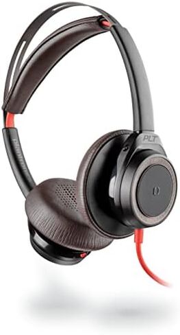 Poly - Blackwire 7225 Wired USB-A Headset (Plantronics) - White - Dual-Ear (Stereo) Computer Headset - Connect to PC/Mac via USB-A - Active Noise Canceling - Works with Teams, Zoom in Saudi Arabia