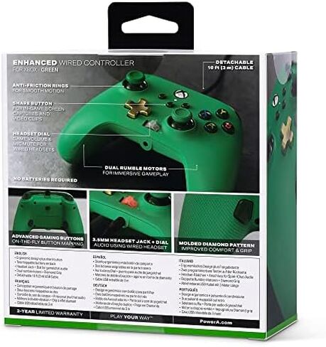 PowerA Enhanced Wired Controller for Xbox Series X|S - Metallic Arctic Camo, gamepad, wired video game controller, gaming controller, Xbox Series X|S in Kuwait