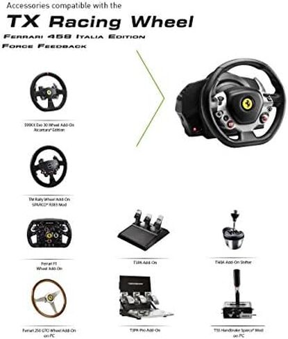 Thrustmaster TX RW Leather Edition (XBOX Series X/S, XOne & Windows) & TH8A Shifter (PS5, PS4, XBOX Series X/S, One, PC) in Kuwait