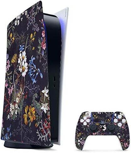 MightySkins Gaming Skin for PS5 / PlayStation 5 Digital Edition Bundle - Great Wave of Kanagawa | Protective Viny wrap | Easy to Apply | Made in The USA in Kuwait
