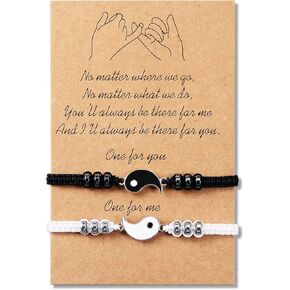 BOCHOI Pinky Promise Distance Matching Bracelets for Couples Best Friend BFF Friendship Bracelet Mother Daughter Girl Him Her Girlfriend Boyfriend in Kuwait