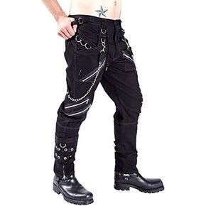 Cicilin Men's Fashion Hip Hop Rock Punk Gothic Pants Street Dance Harem Pants in Kuwait