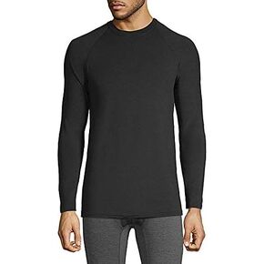 St. John's Bay Performance Stretch w/HEIQ Technology Thermal Underwear Black Crew Neck in Saudi Arabia