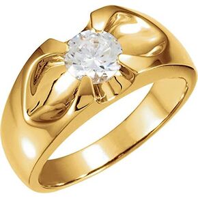 1/2ct Solitaire Mens Diamond Wedding Ring 14k Yellow Gold in Saudi Arabia