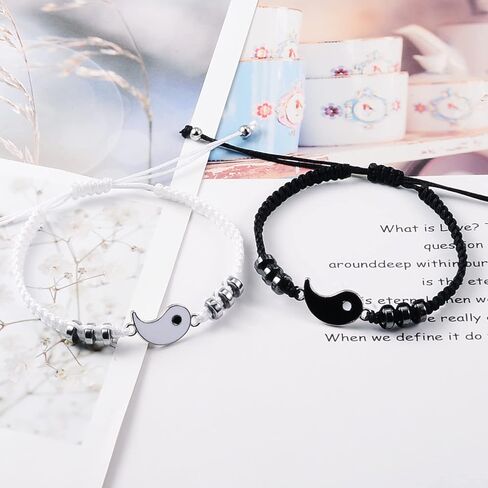 BOCHOI Pinky Promise Distance Matching Bracelets for Couples Best Friend BFF Friendship Bracelet Mother Daughter Girl Him Her Girlfriend Boyfriend in Kuwait