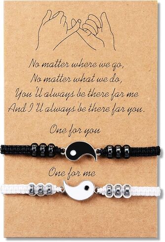 BOCHOI Pinky Promise Distance Matching Bracelets for Couples Best Friend BFF Friendship Bracelet Mother Daughter Girl Him Her Girlfriend Boyfriend in Kuwait