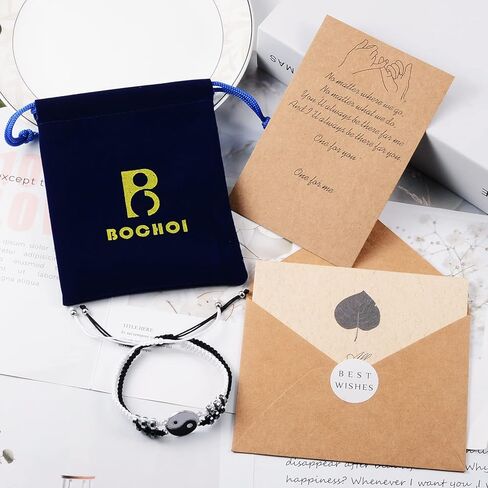 BOCHOI Pinky Promise Distance Matching Bracelets for Couples Best Friend BFF Friendship Bracelet Mother Daughter Girl Him Her Girlfriend Boyfriend in Kuwait