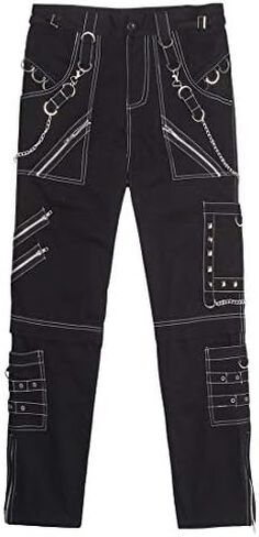 Cicilin Men's Fashion Hip Hop Rock Punk Gothic Pants Street Dance Harem Pants in Kuwait