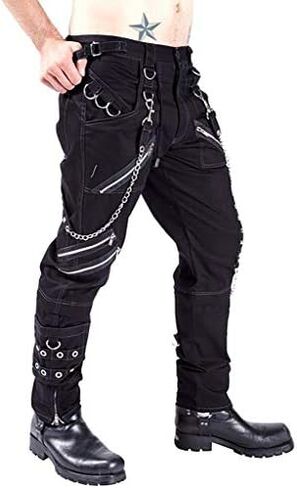 Cicilin Men's Fashion Hip Hop Rock Punk Gothic Pants Street Dance Harem Pants in Kuwait