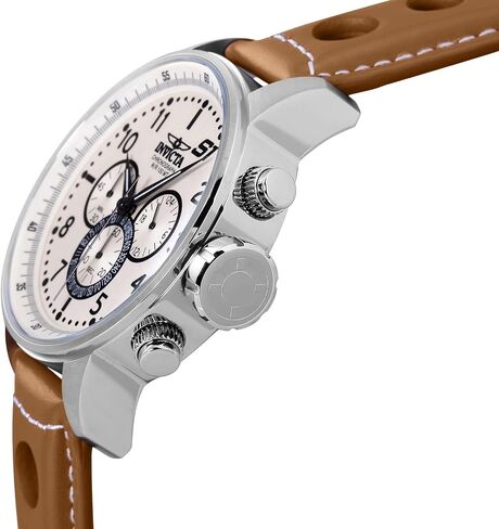 Invicta Men's S1"Rally" Stainless Steel Chronograph Watch with Brown Leather Band in Saudi Arabia