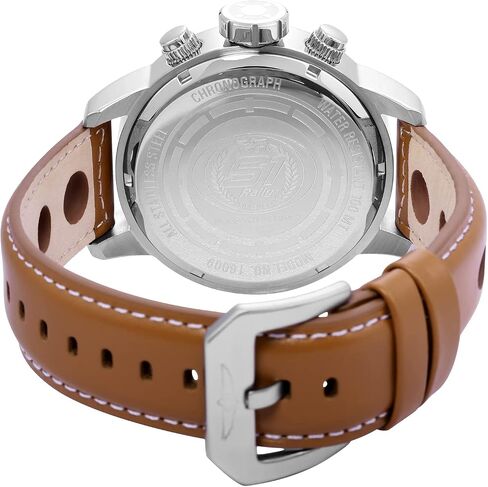 Invicta Men's S1"Rally" Stainless Steel Chronograph Watch with Brown Leather Band in Saudi Arabia