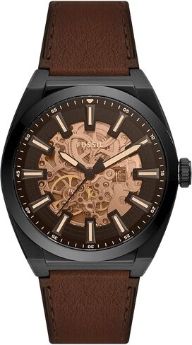 Fossil Everett Men's Automatic Watch with Mechanical Movement and Skeleton Dial in Saudi Arabia
