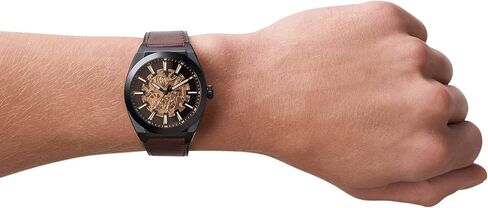 Fossil Everett Men's Automatic Watch with Mechanical Movement and Skeleton Dial in Saudi Arabia