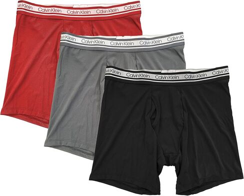 Calvin Klein Men's Microfiber Wicking Boxer Briefs 3 Pack in Saudi Arabia
