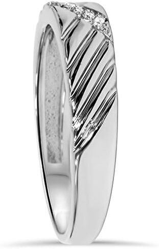 Mens Diamond 14K White Gold Wedding Ring in Saudi Arabia
