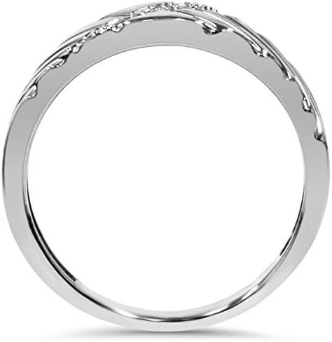 Mens Diamond 14K White Gold Wedding Ring in Saudi Arabia