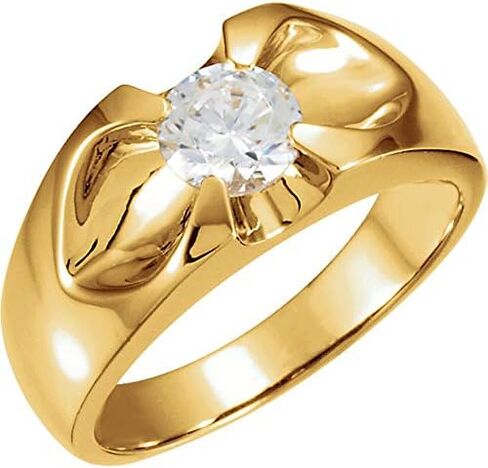 1/2ct Solitaire Mens Diamond Wedding Ring 14k Yellow Gold in Saudi Arabia