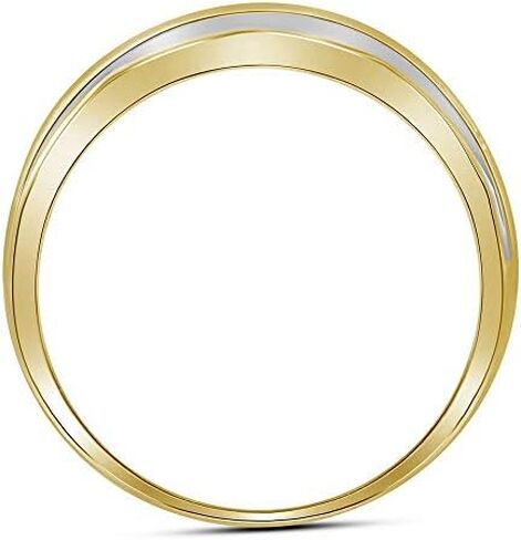 Men's Diamond Wedding Band Solid 14k Yellow Gold Ring 1/4 Ctw. (7mm .25 Ctw.) in Saudi Arabia