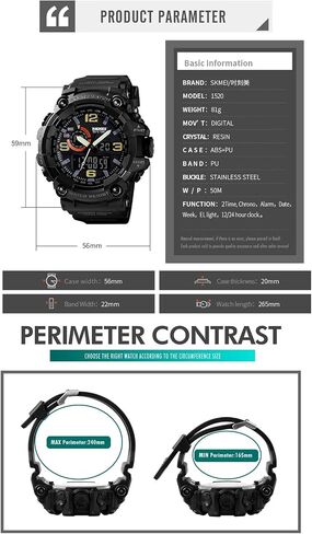 Men's Watches Multi Function Military S-Shock Sports Watch LED Digital Waterproof Alarm Watches in Saudi Arabia