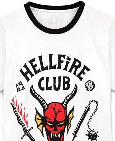 Stranger Things Hellfire Club T-Shirt Adults Mens Women Hawkins Outfit in Kuwait