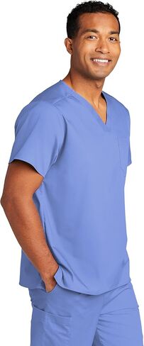 Custom Embroidered Unisex Medical V-Neck Top - Add Your Name or Text - Short Sleeve Chest Pocket Tshirts in Saudi Arabia