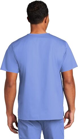 Custom Embroidered Unisex Medical V-Neck Top - Add Your Name or Text - Short Sleeve Chest Pocket Tshirts in Saudi Arabia