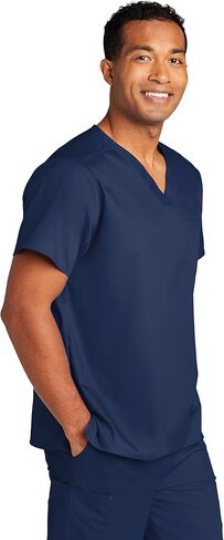 Custom Embroidered Unisex Medical V-Neck Top - Add Your Name or Text - Short Sleeve Chest Pocket Tshirts in Saudi Arabia