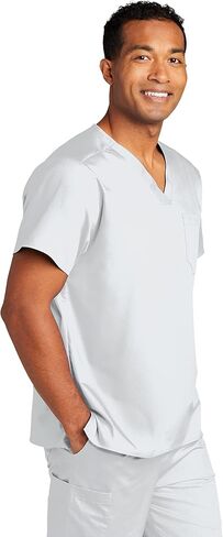Custom Embroidered Unisex Medical V-Neck Top - Add Your Name or Text - Short Sleeve Chest Pocket Tshirts in Saudi Arabia