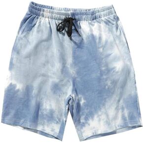 Liposhion Mens Casual Drawstring Tie Dye Shorts Workout Sweat Runing Shorts